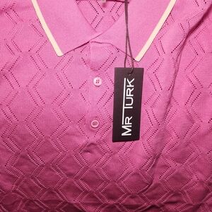 MR TURK Pink Polo Shirt for Men